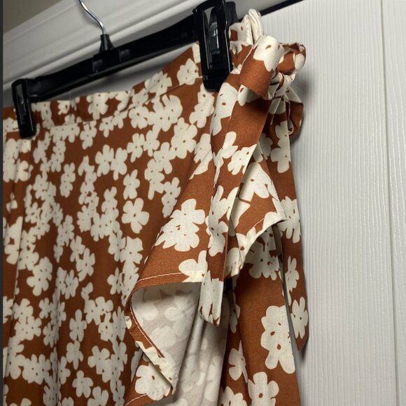 Floral Faux Wrap Ruffled Maxi Skirt - Picture 3 of 6